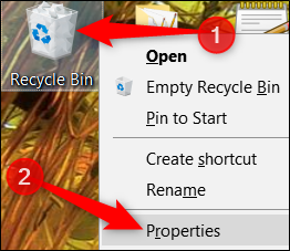چگونه تنظیمات Recycle Bin ویندوز ۱۰ را تغییر دهیم؟
