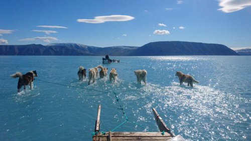 آب شدن یخ‌های قطبی در گرینلند خبر از وخیم شدن تغییرات آب و هوایی می‌دهد