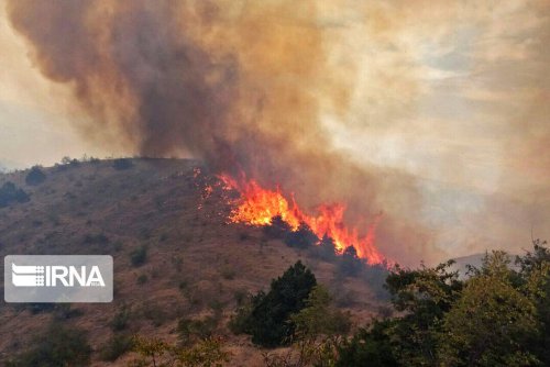 سیلی سرخ آتش بر دامان طبیعت